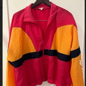 Juicy Couture orange/pink  Color Block Jacket Windbreaker Vintage Retro